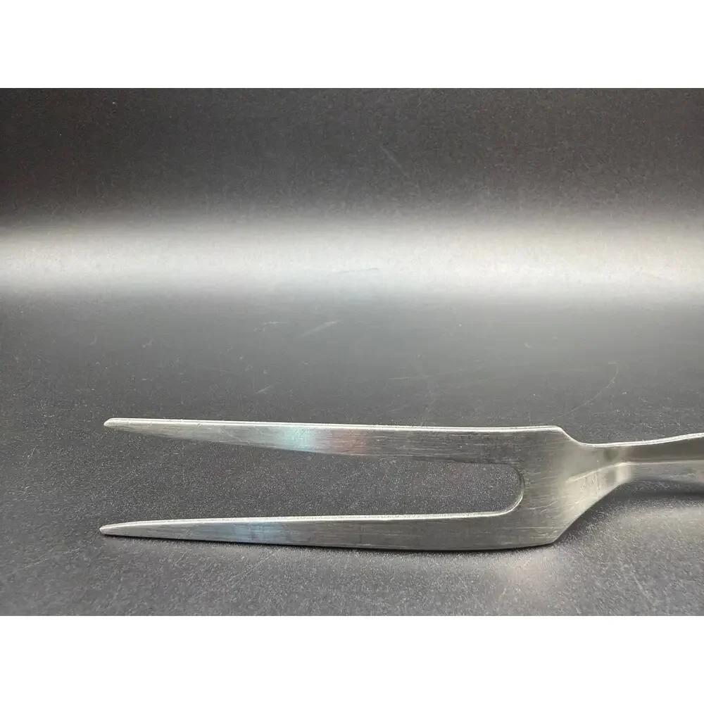 Vintage MCM Carving Fork Bakelite Handle Stainless Meat Serving Fork Mid Century
